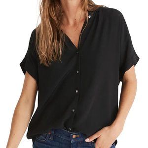 Madewell Central Drapey Shirt in Black, sz Small